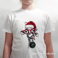 Giraffe portrait in a red Santa's hat Machine Embroidery Design