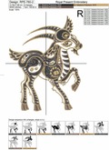Machine Embroidery Design Goat Chinese horoscope animal sign