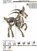 Machine Embroidery Design Goat Chinese horoscope animal sign
