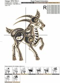 Machine Embroidery Design Goat Chinese horoscope animal sign