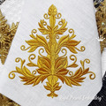 Machine Embroidery Design Gold Christmas tree - 2 sizes