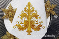 Machine Embroidery Design Gold Christmas tree - 2 sizes