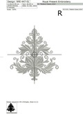 Machine Embroidery Design Gold Christmas tree - 2 sizes