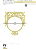 Machine Embroidery Design Gold Classic Blank Monogram