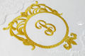 Machine Embroidery Design Gold Classic Blank Monogram