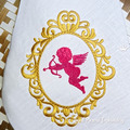 Machine Embroidery Design Gold Monogram Blank - 2 sizes