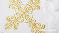 Machine Embroidery Design Gold ornate cross - 2 sizes