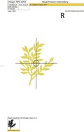 Machine Embroidery Design Golden leaves