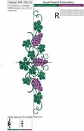 Graceful Grapes border - 3 sizes