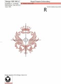 Graceful monogram frame Machine Embroidery Design - 2 sizes