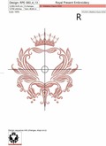 Graceful monogram frame Machine Embroidery Design - 2 sizes