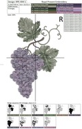 Machine Embroidery Design Grapes