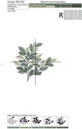 Machine Embroidery Design Green leaves