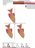 Machine Embroidery Design Group of fish - 2 sizes