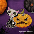 Machine Embroidery Design Halloween Black Cat