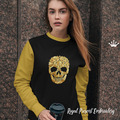 Machine Embroidery Design Halloween skull - 3 sizes