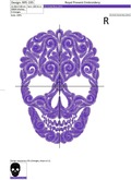 Machine Embroidery Design Halloween skull - 3 sizes