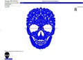 Machine Embroidery Design Halloween skull - 3 sizes