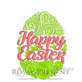 Machine Embroidery Design Happy Easter Egg - 2 sizes