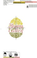 Machine Embroidery Design Happy Easter Egg - 2 sizes