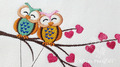 Machine Embroidery Design Happy Owls - 2 sizes