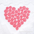 Machine Embroidery Design Heart of red roses - 4 sizes