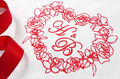 RedWork Heart of roses and orchids - 3 sizes