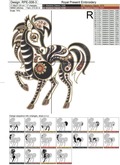 Horse Chinese horoscope animal sign Embroidery Design