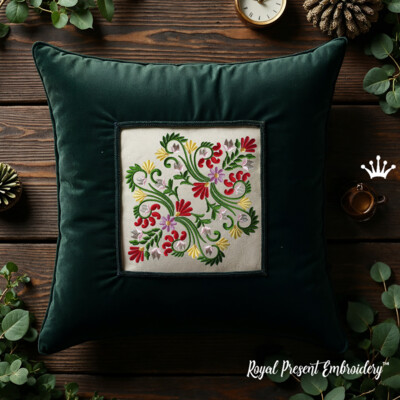 Motif de broderie machine Art populaire hongrois - 2 tailles