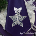 Jewelry Christmas star with rubies - 3 sizes