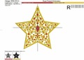 Jewelry Christmas star with rubies - 3 sizes