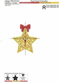 Jewelry Christmas star with rubies - 3 sizes