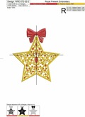 Jewelry Christmas star with rubies - 3 sizes