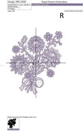 Machine Embroidery Design Lace Bouquet - 4 sizes