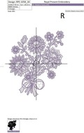 Machine Embroidery Design Lace Bouquet - 4 sizes