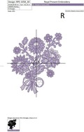 Machine Embroidery Design Lace Bouquet - 4 sizes