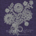 Machine Embroidery Design Lace Bouquet - 4 sizes