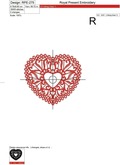 Machine Embroidery Design Lace Heart