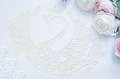 Lace Swan Machine Embroidery Design - 2 sizes