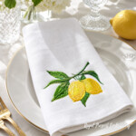 Lemon Branch Embroidery Design - 2 sizes