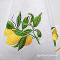 Summer lemon branch machine embroidery design - 2 sizes