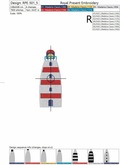 Machine Embroidery Design Lighthouse