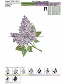 Lilac bloom Machine Embroidery Design - 2 sizes