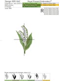 Spring Lilies of the valley Machine Embroidery Design - 6 sizes