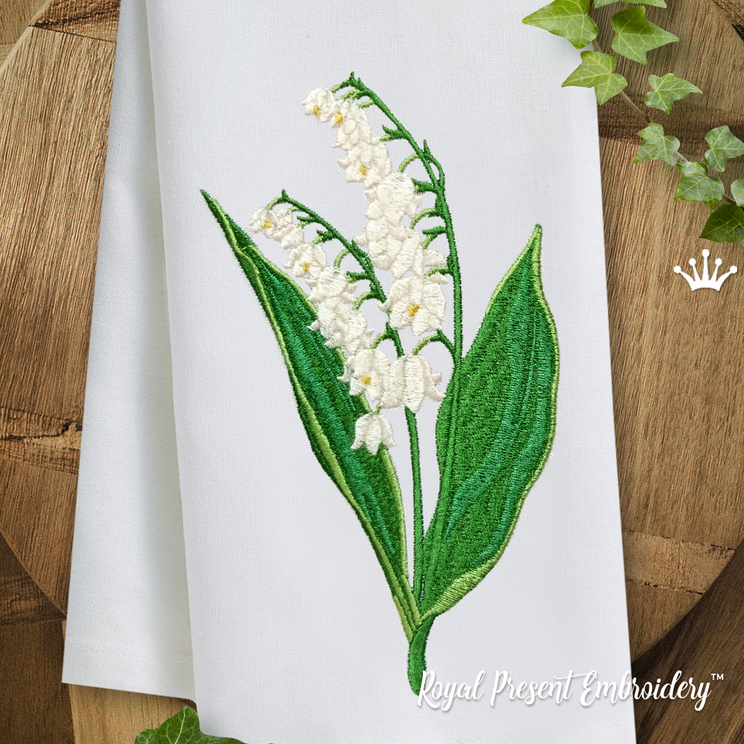 Spring Lilies of the valley Machine Embroidery Design - 6 sizes