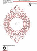 Machine Embroidery Design Line Art Baroque Monogram Blank