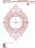 Machine Embroidery Design Line Art Baroque Monogram Blank