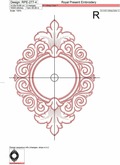Machine Embroidery Design Line Art Baroque Monogram Blank