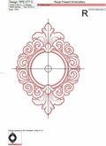 Machine Embroidery Design Line Art Baroque Monogram Blank