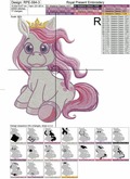 Little Pony Embroidery Design in 5 sizes